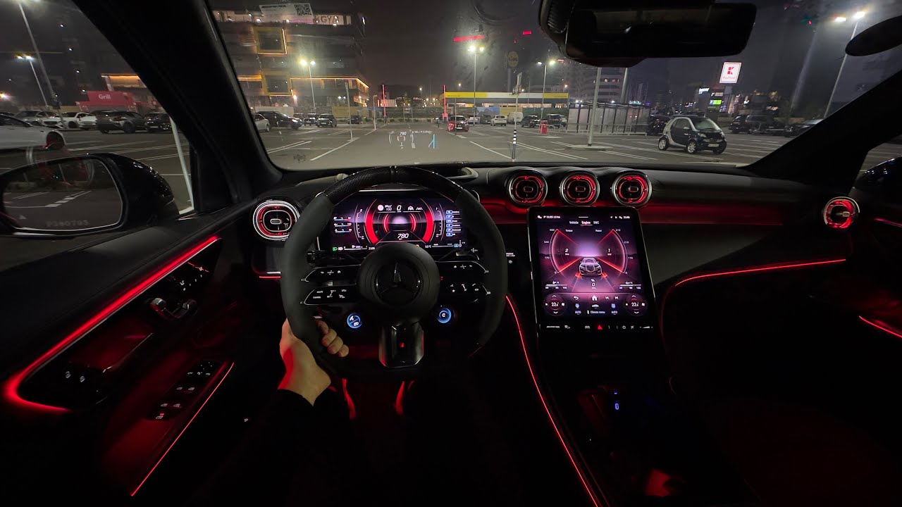 Nowy Mercedes AMG GLC 43 2025 &ndash; jazda pr&oacute;bna nocą