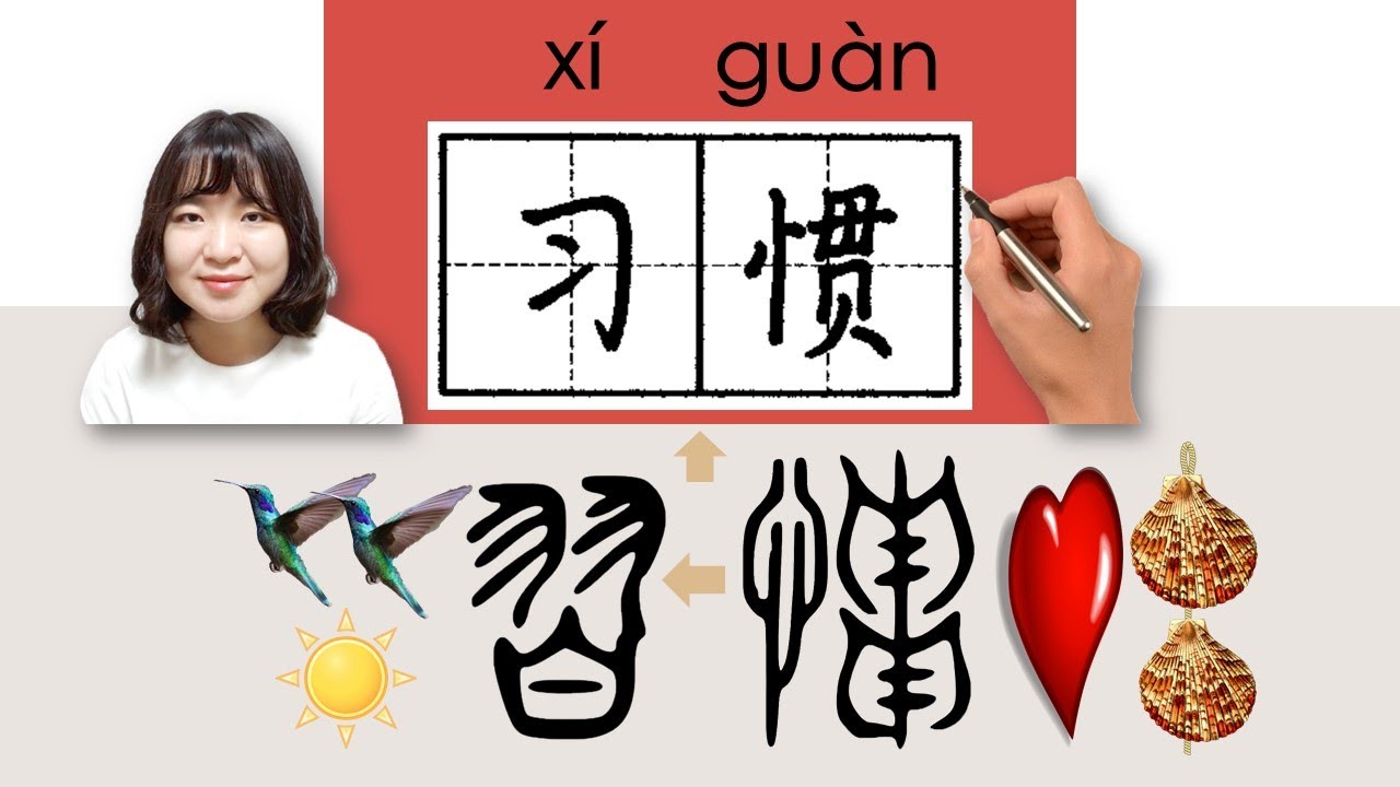 【NEW HSK3】_#HSK3#_习惯/習慣/xiguan/(habit) How to Pronounce/Say/Write Chinese Vocabulary/Character