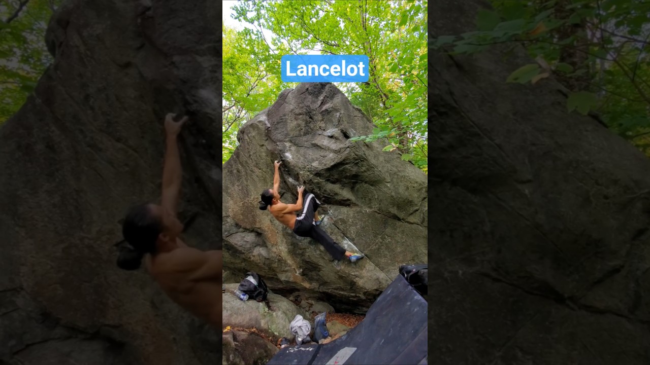 Lancelot (V5) - the FA by Simon Nguyen in Viking Secteur E. #bouldering #morinheightsbouldering