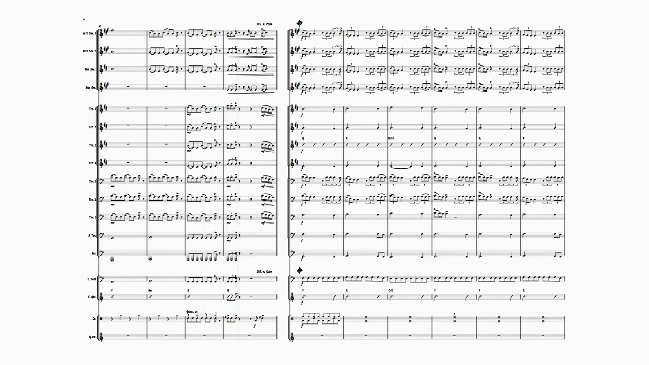 Chandelier for Jazz Ensemble arr. Andee Birkett