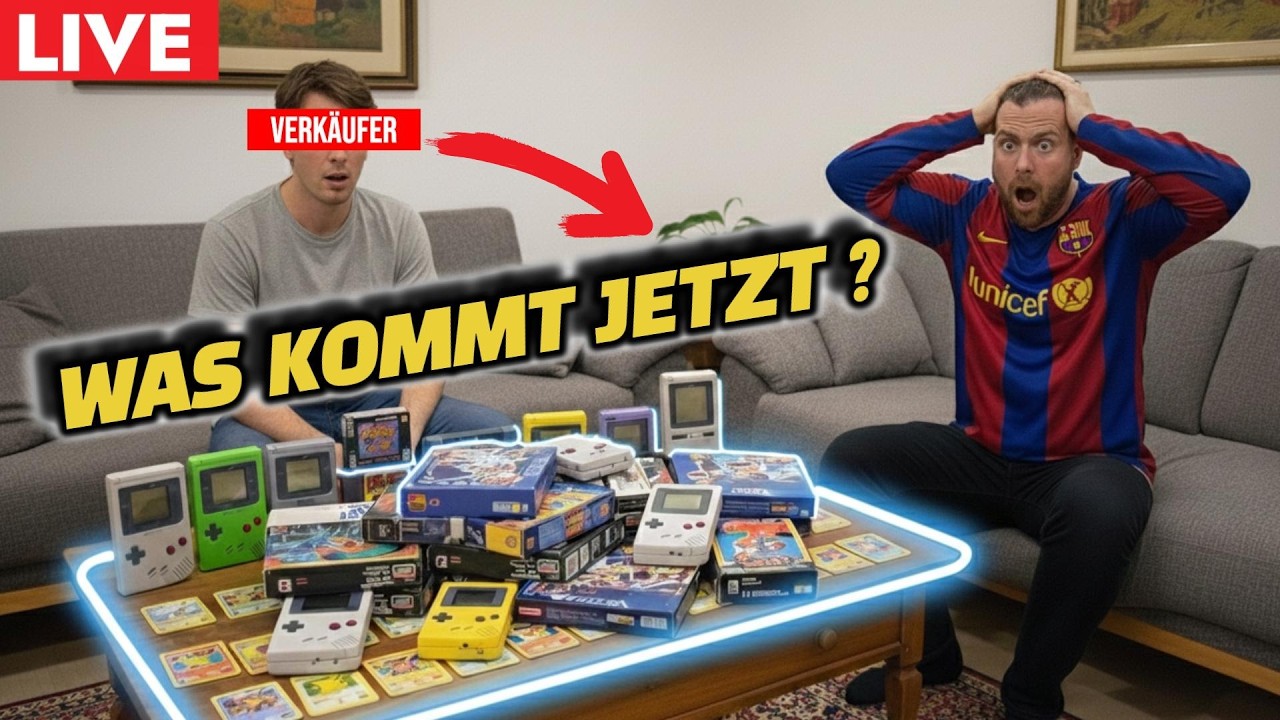 Flohmarkt Verk&auml;ufer l&auml;dt mich ein zu XXL Pokemon, Sega, Nintendo Gameboy & YuGiOh Sammelkarten Deal
