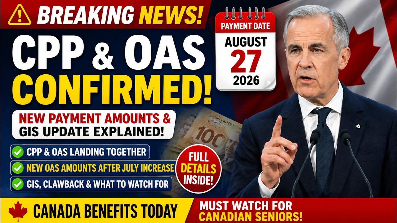 🔔🇨🇦 August 2026 CPP & OAS Update: Confirmed Payment Date, New Amounts & GIS Changes