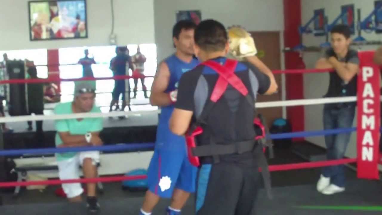 Manny Pacquiao first day of training with coach JM Barquin (A Fight for Brandon Rios)