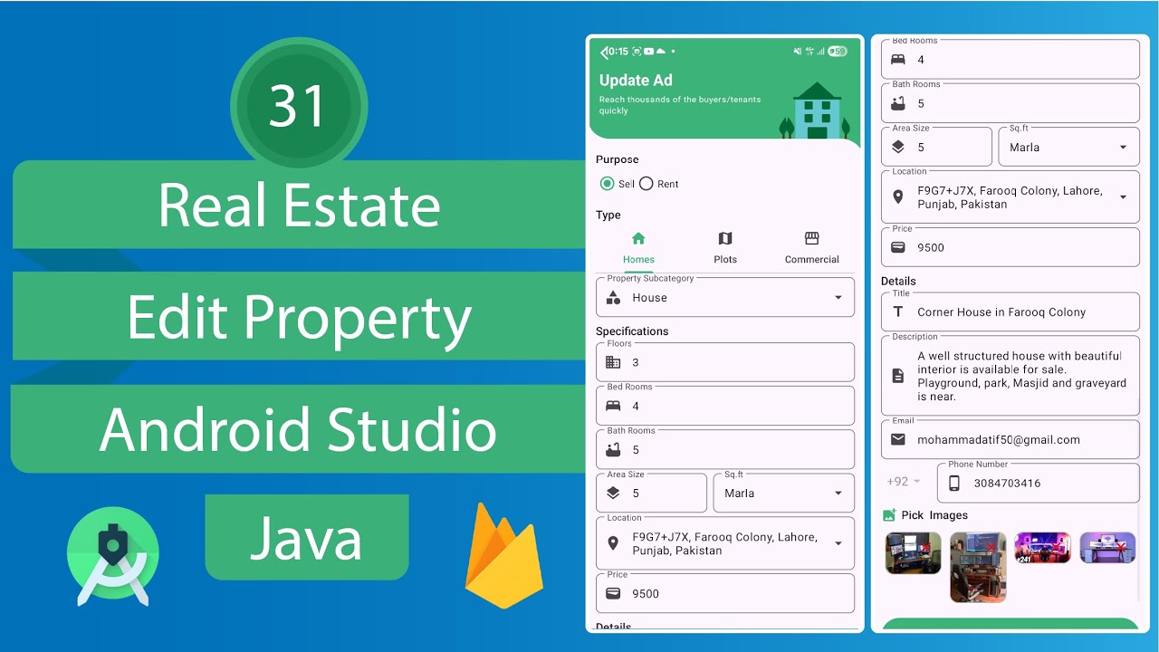 Real Estate App - 31 Edit Property - Android Studio - Java