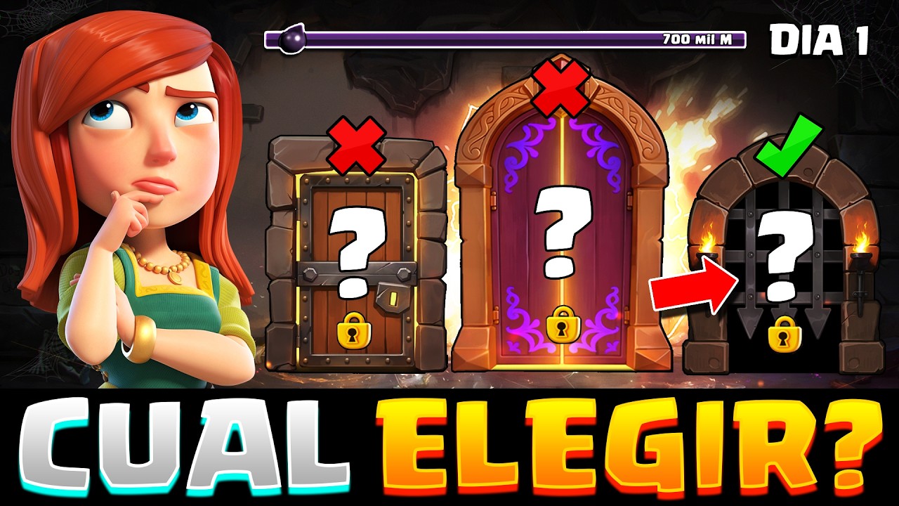 🚨[SOLUCIÓN] Qué PUERTA ELEGIR y qué RECOMPENSA HAY DETRÁS - Día 1 🚪 Liberar al Duque Clash of Clans