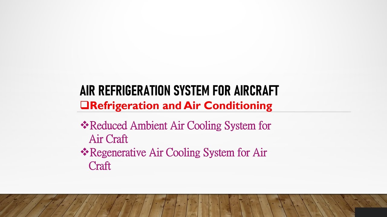 Reduced Ambient and Regenerative Air Refrigeration System for aircraft | RAC | GATE | ESE | L9