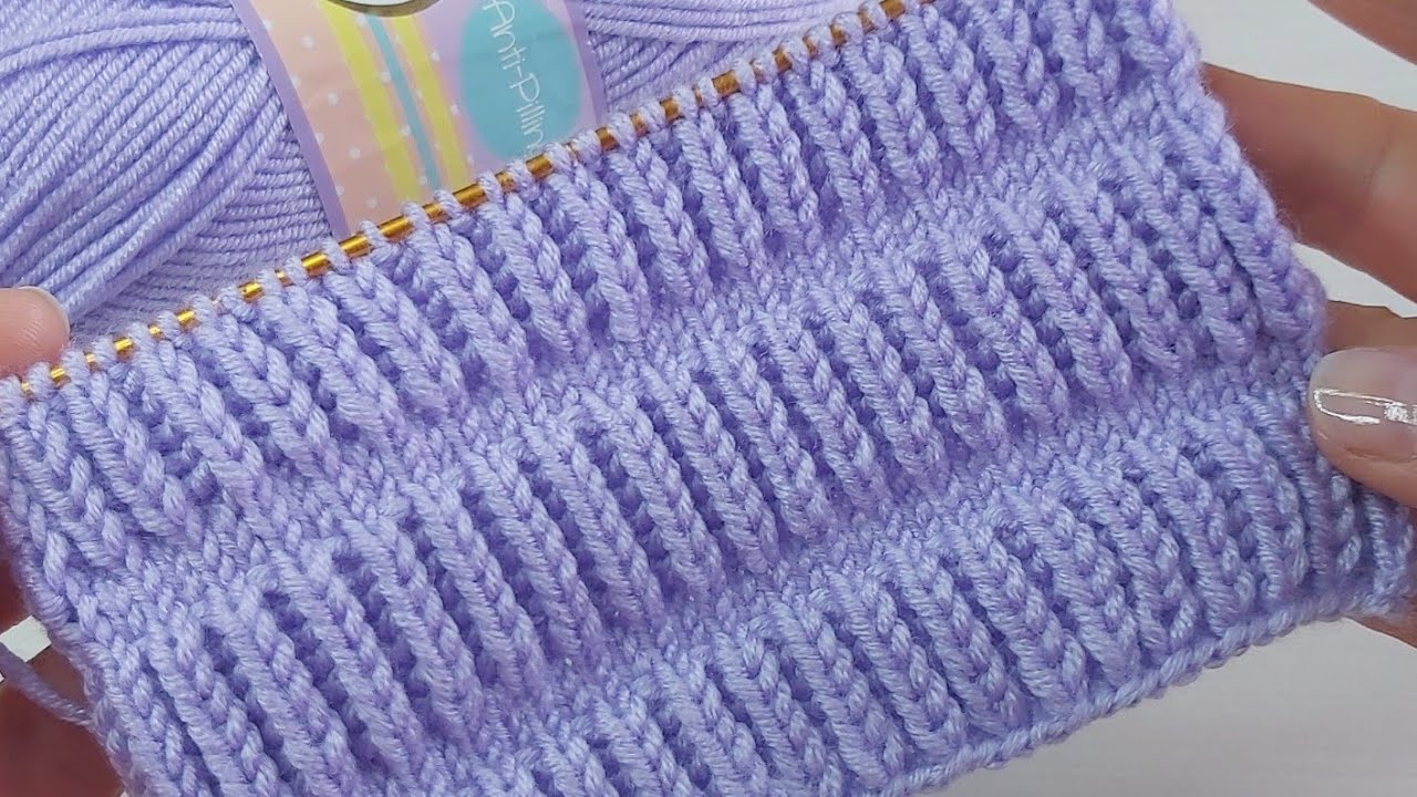 İki şiş kolay örgü model anlatımı ✅crochet knitting