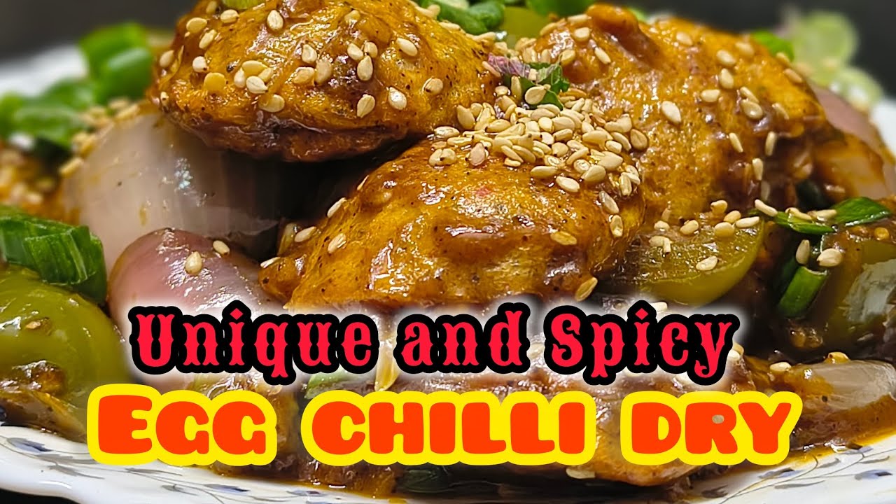 Unique and spicy Egg chilli dry 