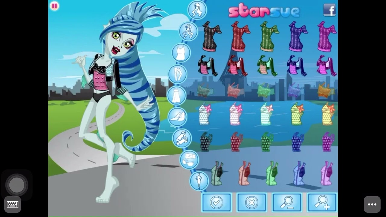 monster high lagoona blue scaris dress up game