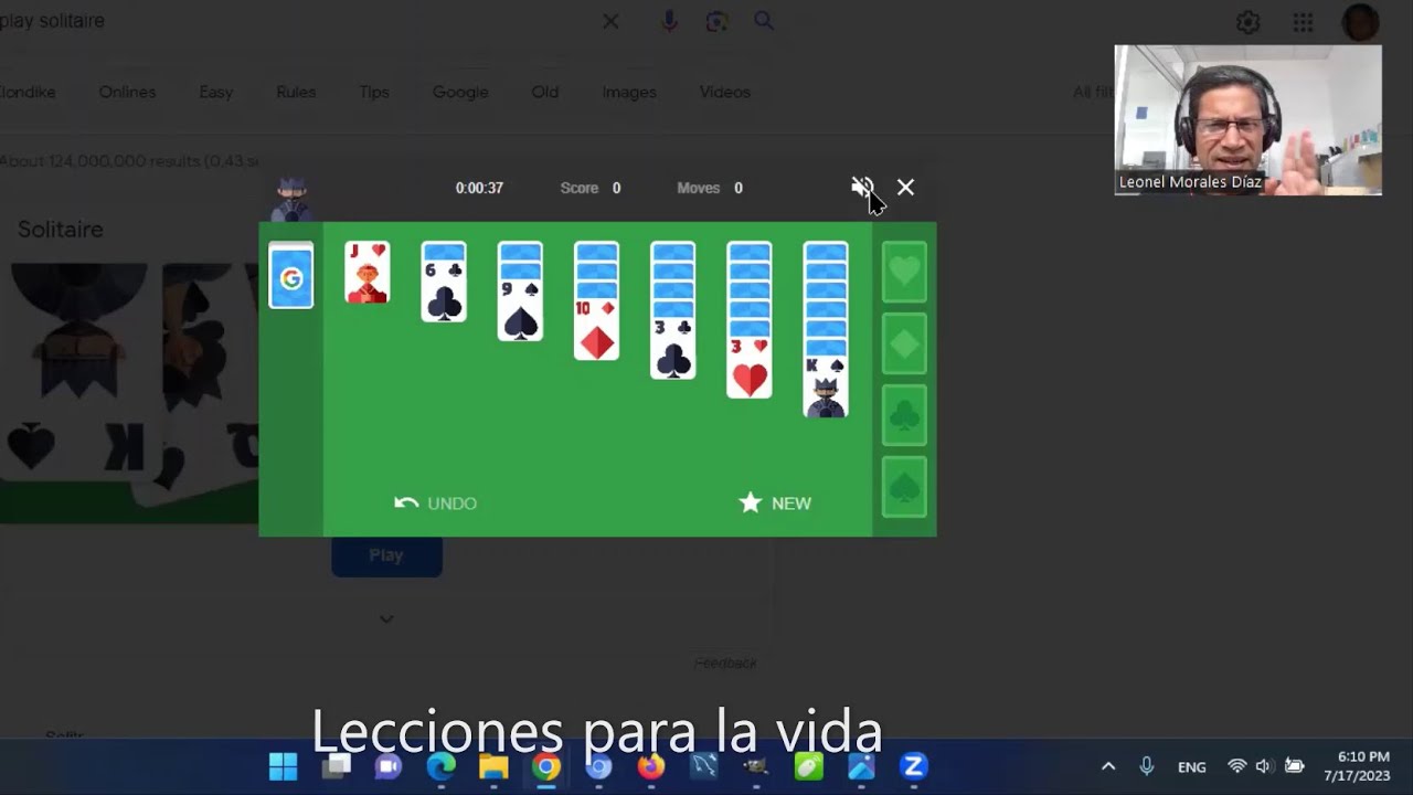 Lecciones para la vida al jugar ♠️♥️♣️♦️solitario♠️♥️♣️♦️