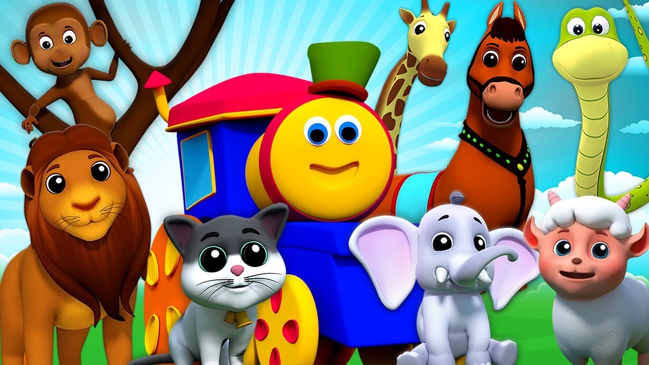 Bob le train | animale son chanson | chansons de bébé |  Animal Sound Song | Bob The Train Française