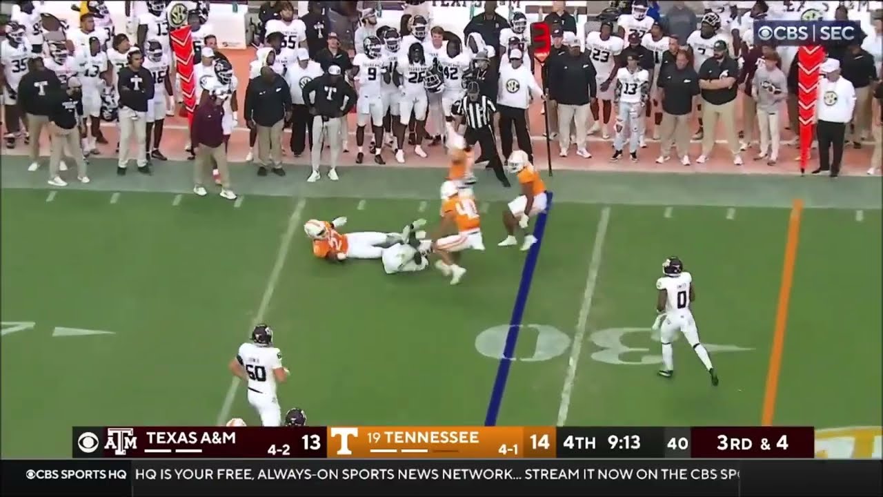 Kamal Hadden (Tennessee CB) vs Texas A&M 2023
