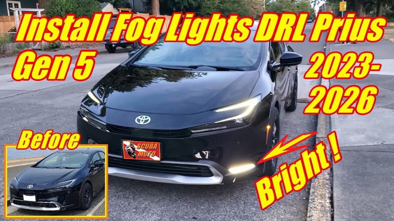 Install Fog Lights on 2025 Prius GEN 5 DRL Sequential Signals 2023 - 2026