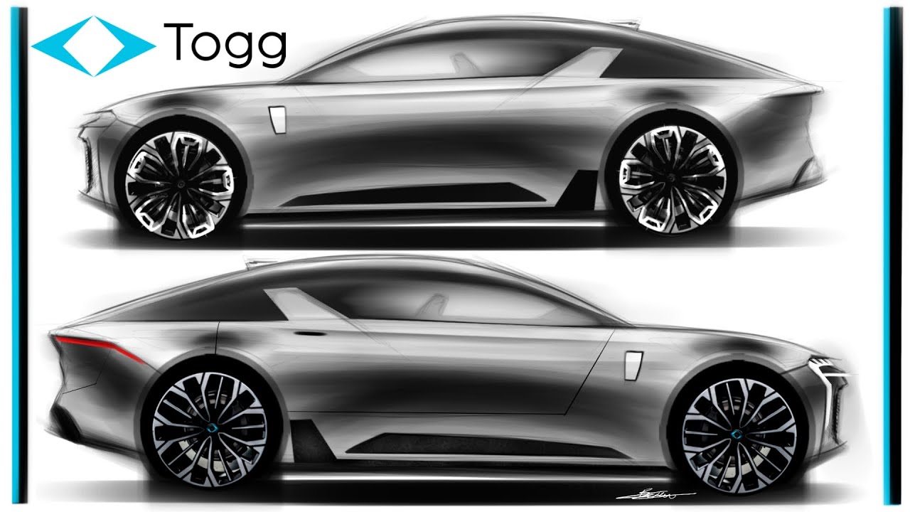 Togg Vizyon 2023 sedan / Togg Vision 2023 #tasarım #togg #yerliaraba #cardesign #drawing #carsketch