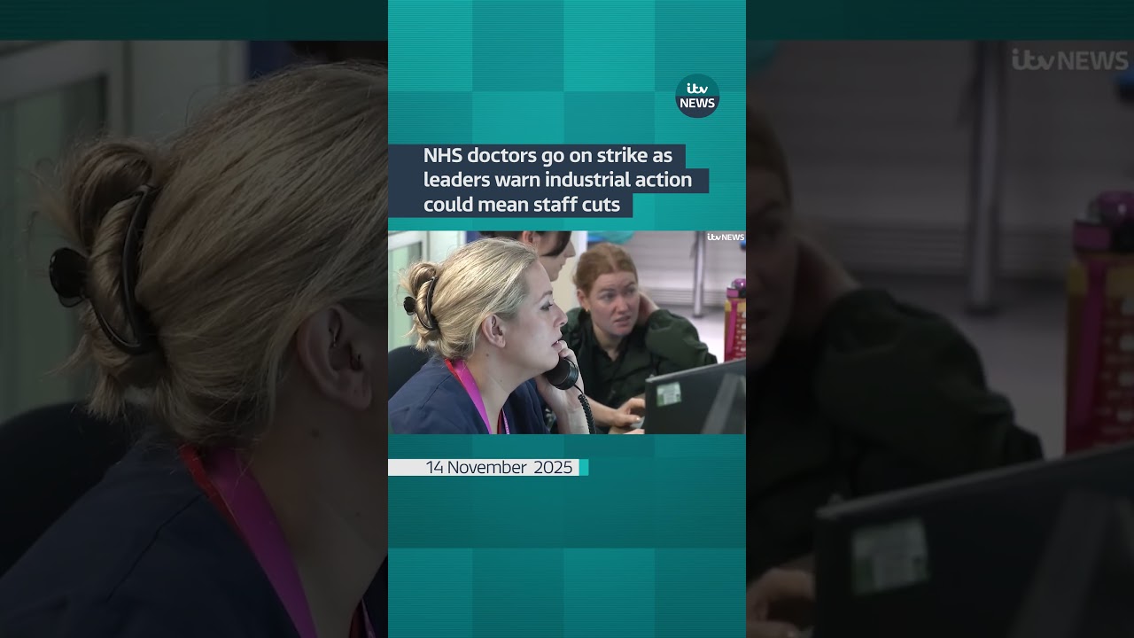 NHS doctors go on strike as leaders warn industrial action could mean staff cuts | ITV News