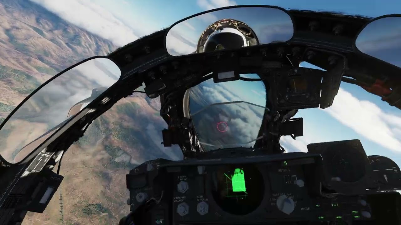 DCS - F-4E Phantom II - vs mig21 , Mig kills himself