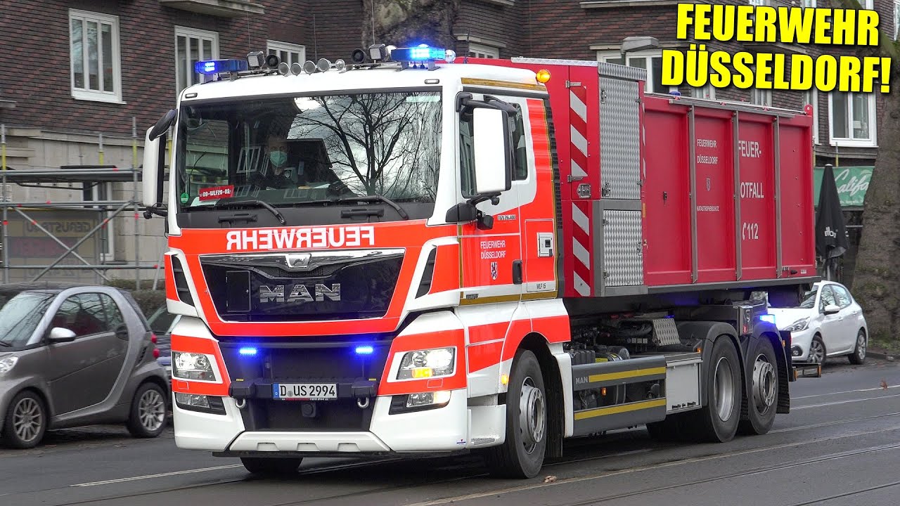 [EINSATZFAHRTEN FEUERWEHR DÜSSELDORF] - Berufs- & Freiwillige Feuerwehr auf Alarmfahrt -