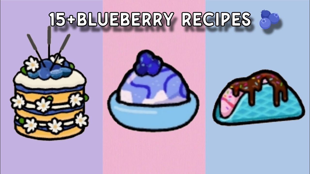 Новые 20+ рецептов с черникой 🫐 в tocaboca//tocaboca recipes