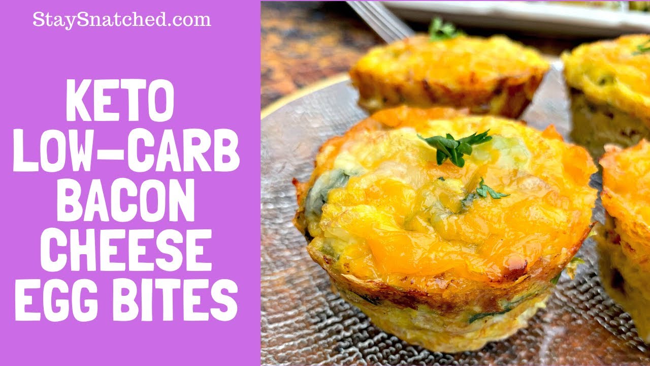 Keto Low Carb Bacon Cheese Egg Muffins Bites