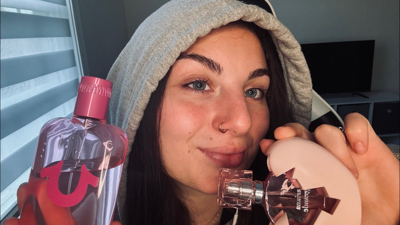ASMR help me choose a perfume for the day|whispers/chatting/ spray sounds/ liquid sounds💧