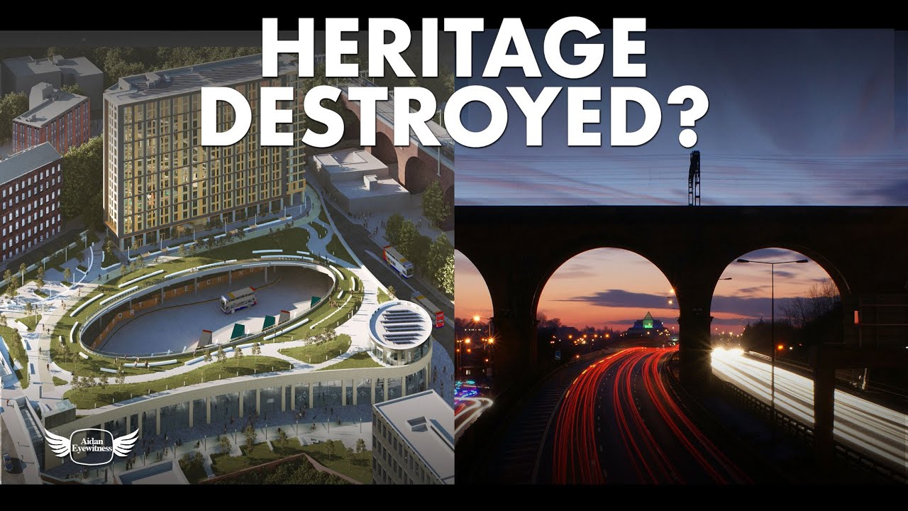 TOWN CENTRE TRANSFORMED but heritage destroyed? Sad news for Stockport railway viaduct