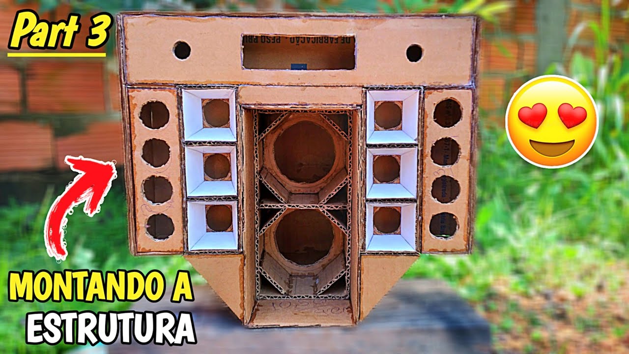 Como fazer MINI PAREDÃO de Papelão passo a passo Part 3 | MONTANDO A ESTRUTURA