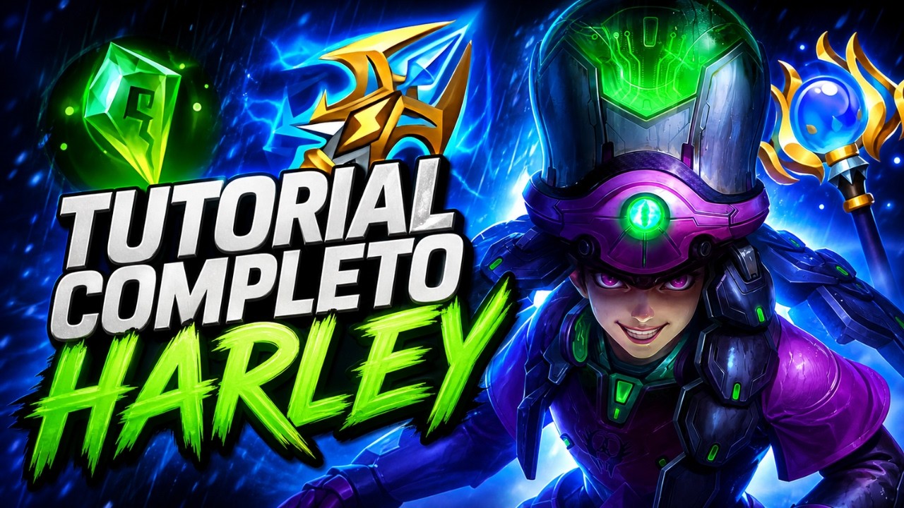 TUTORIAL HARLEY ATUALIZADO - Combos, Builds, Emblemas e Dicas