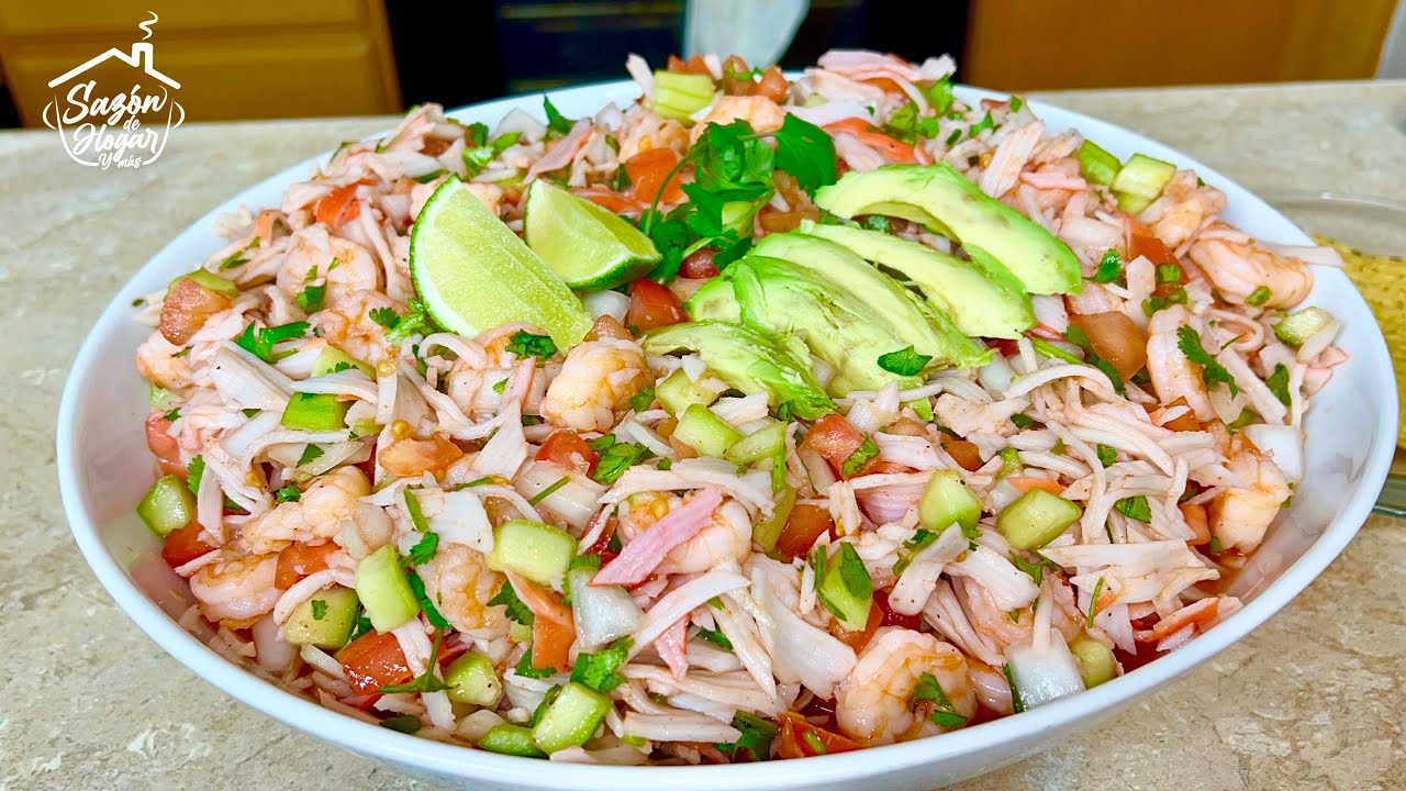 CÓMO HACER CEVICHE de CAMARÓN COCIDO con JAIBA (Surimi)🍤 RECETA FÁCIL y DELICIOSA