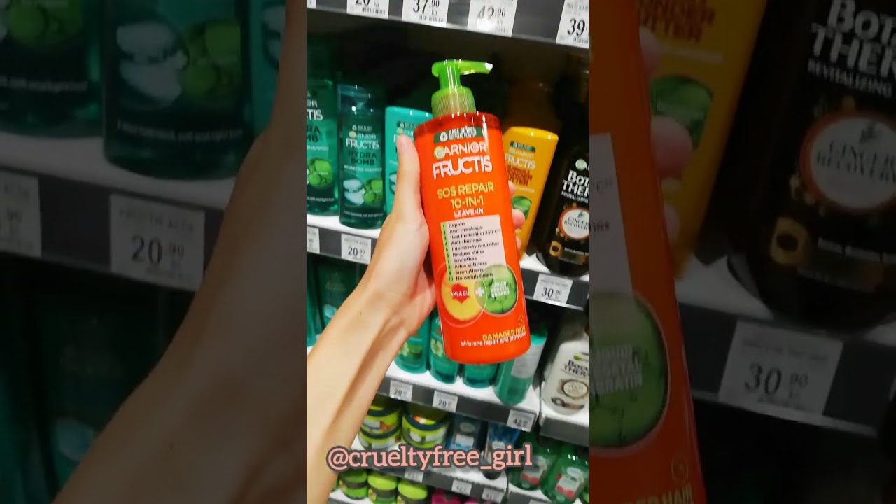 Tik tok cruelty free find for hair - Garnier Fructis SOS Repair 10 in 1 leave-in #crueltyfree