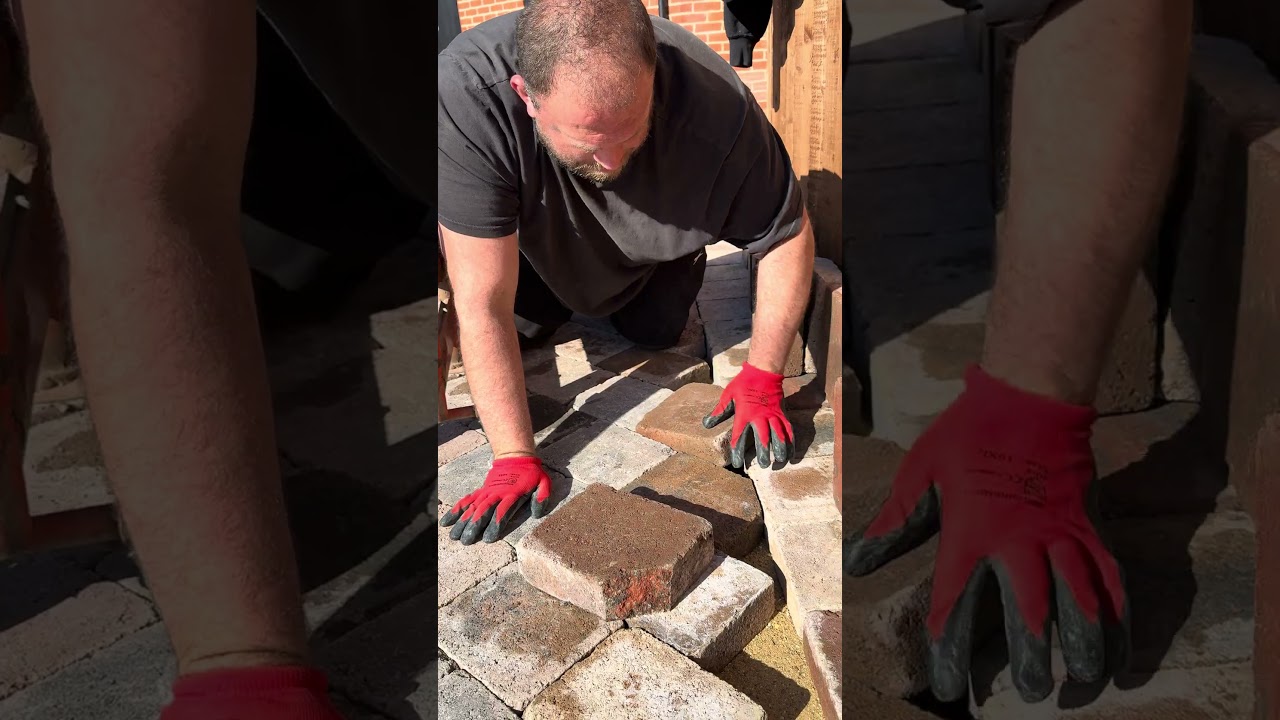 Block Paving #baustelle #automobile #blockcutting #construction #work #satisfying #shortvideo