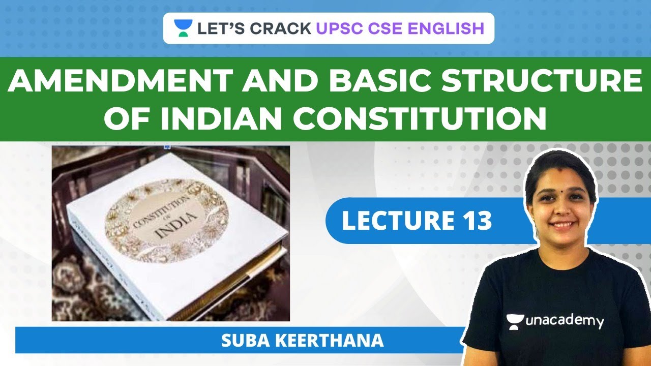 Поправки и базовая структура Конституции Индии | Подготовка к UPSC CSE/IAS на английском | Суба К...