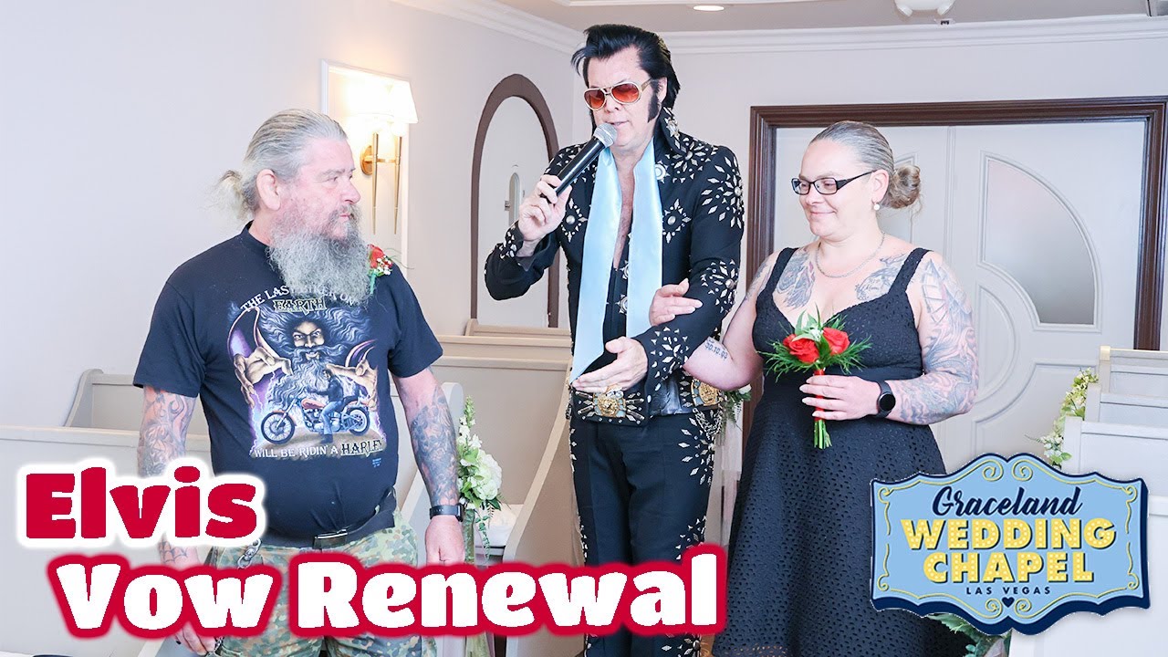 Hemlut & Dana's Elvis Vow Renewal in Las Vegas | Graceland Chapel