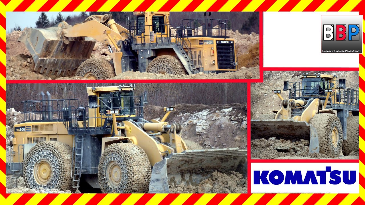 *GIANT* Komatsu WA800 Loader: Road Preparing in a Quarry, Germany, 2022.
