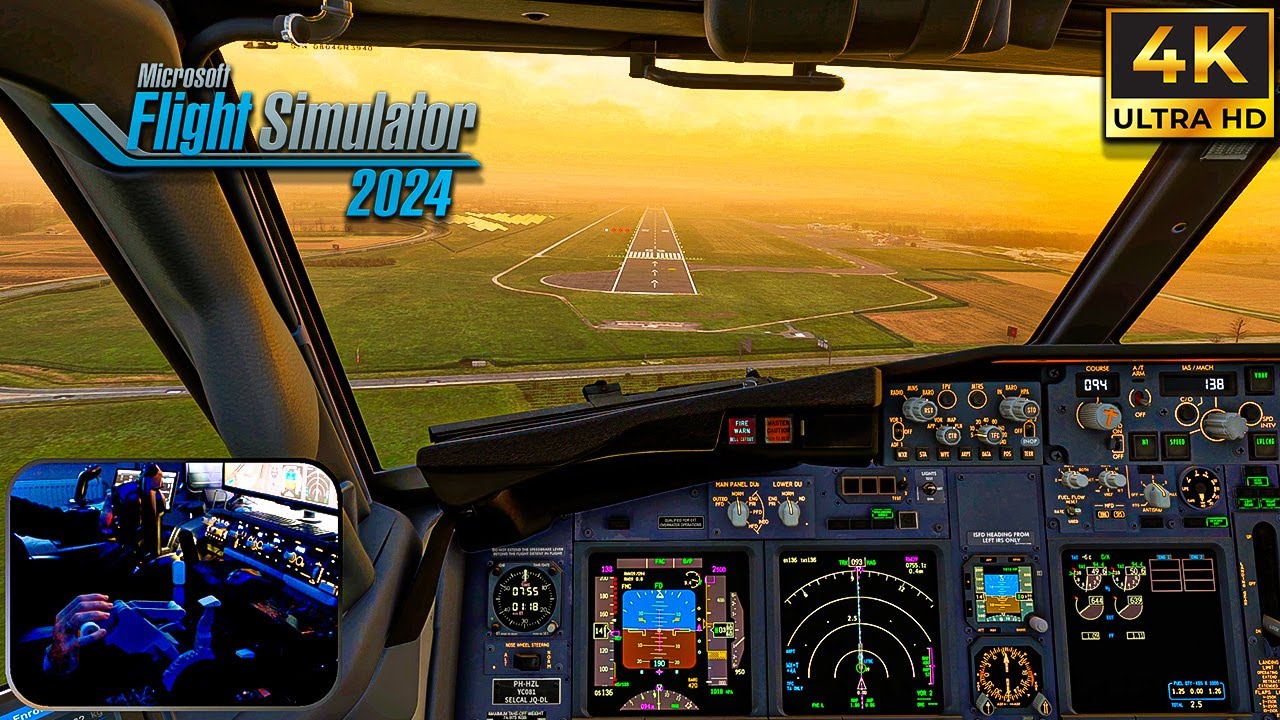 Flight Simulator 2024 Ultrarealistyczne podejście do lądowania na Bergerac! | PMDG 737-800 | 4K