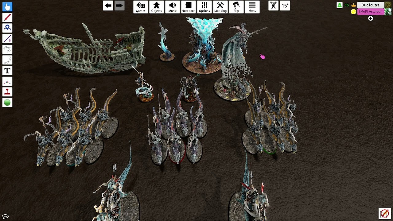 [TTS - Age of Sigmar] Idoneth Deepkin (Hekalroth) vs Maggotkin of Nurgle (Otter)