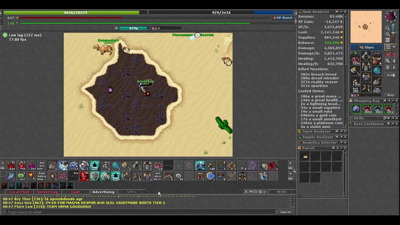 EK 648 ARNOLDXP #173 CUÁNTOS TIBIA COINS SE PRODUCEN EN GOLD TOKEN (skill Axe 119)