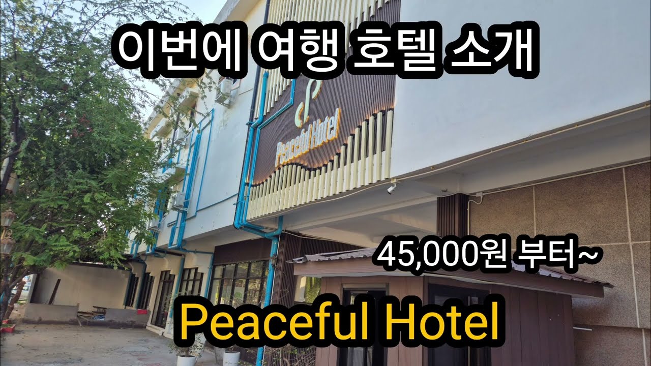 라오스 peaceful hotel 조식제공 1층에 사진 맛집 한국사장님 카페
