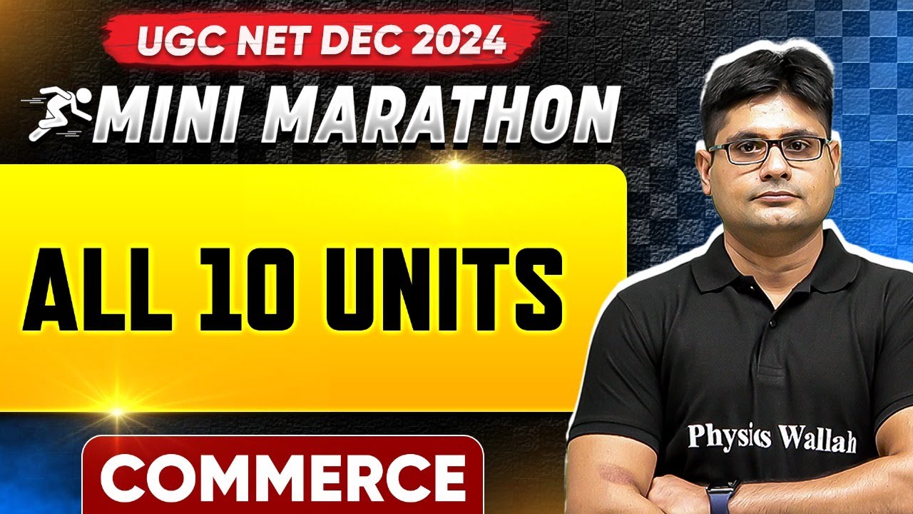 UGC NET Dec 2024 Commerce | All 10 Unit - Most Expected Question | Commerce | Saurabh Sir