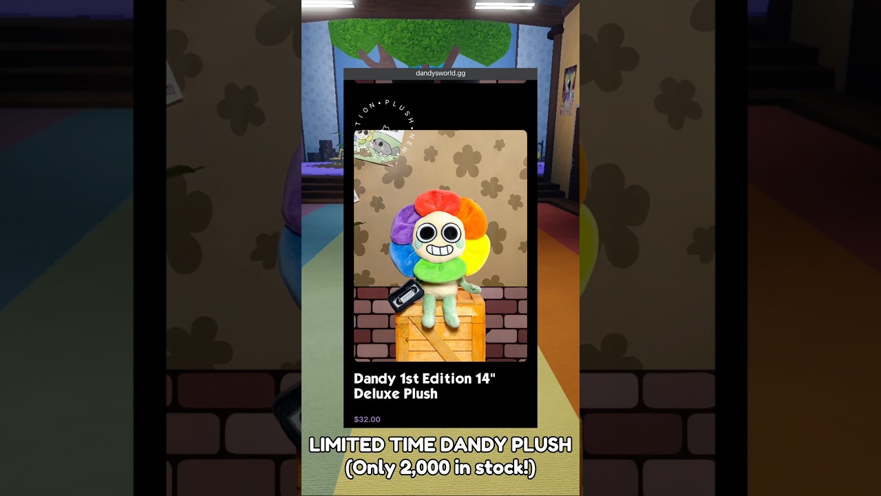 НОВАЯ ПЛЮШЕВАЯ ФИГУРА DANDY И МЕРЧ ОТ QWEL В МИРЕ DANDY