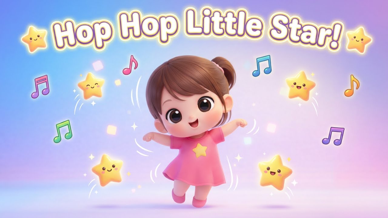 High-energy movement hook (toddlers move in 2–3 seconds!) 👶🎶 “Hello, hello, little star.”