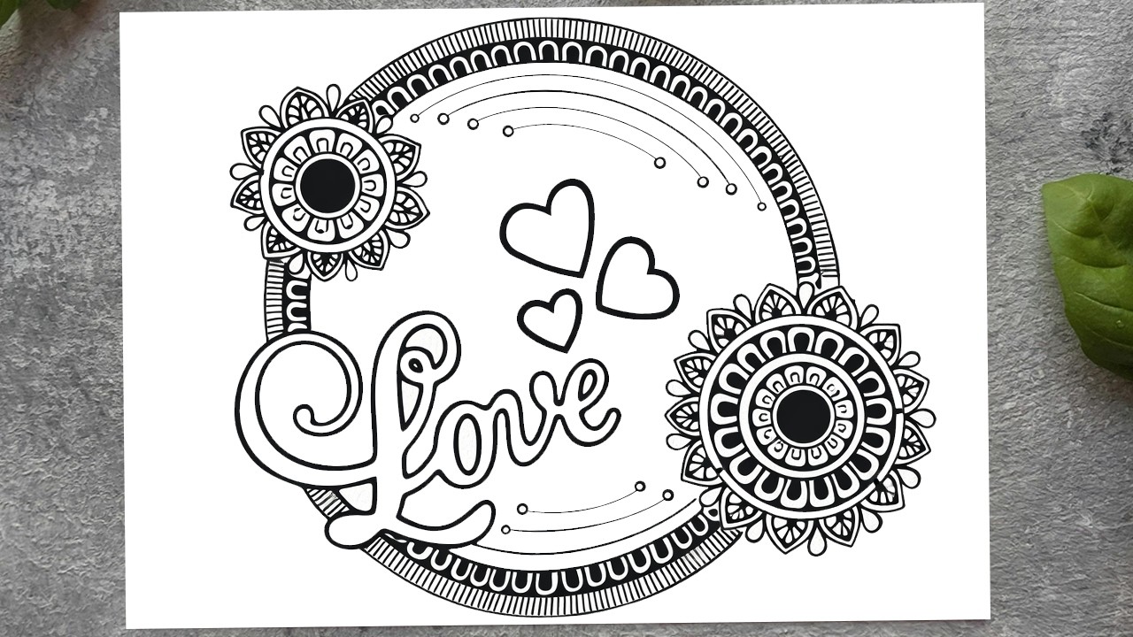 Easy Love Mandala Drawing | Beautiful Heart Mandala Art Step by Step | Valentine Special Art