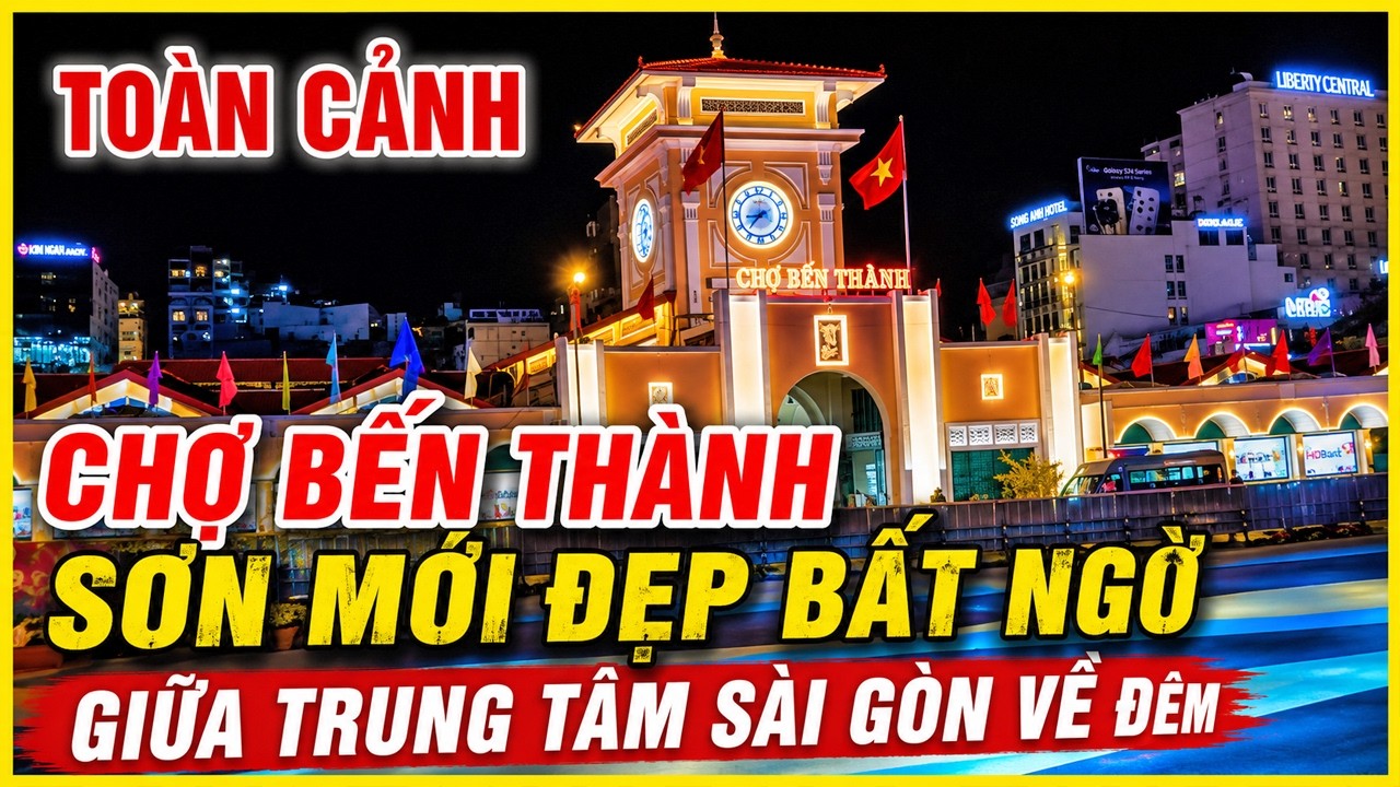 Một Vòng Chợ Bến Thành Sơn Mới Đường Lê Lợi Đông Nghịt Xe