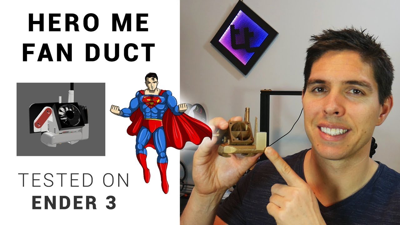 Hero Me fan duct tested on Ender 3