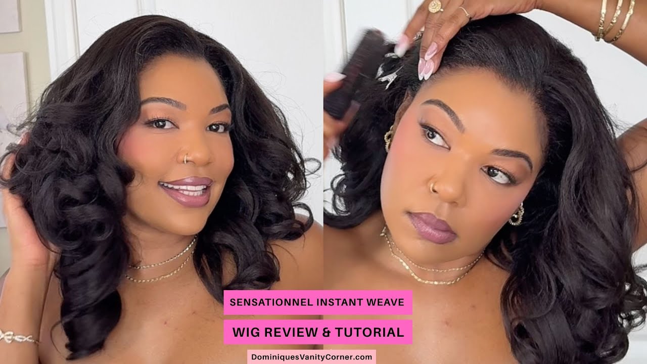 Beginner-friendly - Sensational Half Wig/Instant Weave Drawstring Cap IWD3 | Tutorial and Review