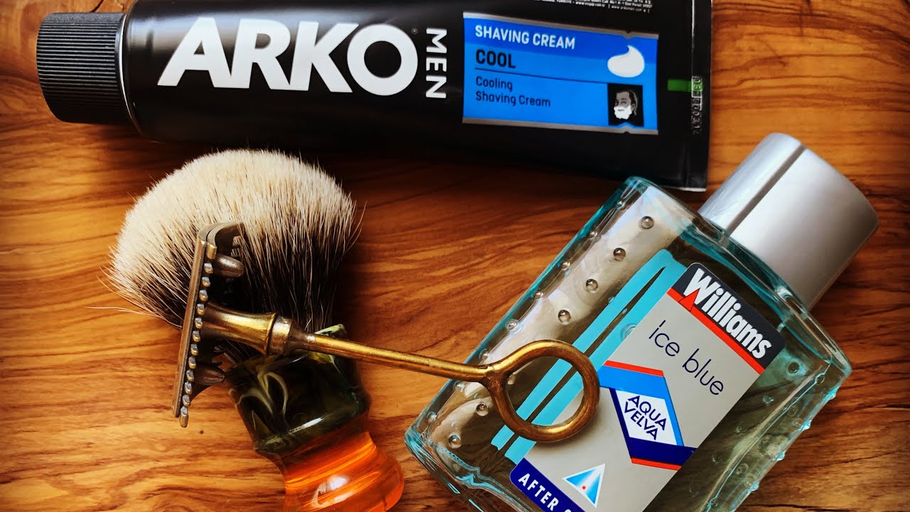 💈Strange Safety Razor…💈Yaqi Sagrada Familia 2band💈ice blue aqua velva 💈Arko Cool