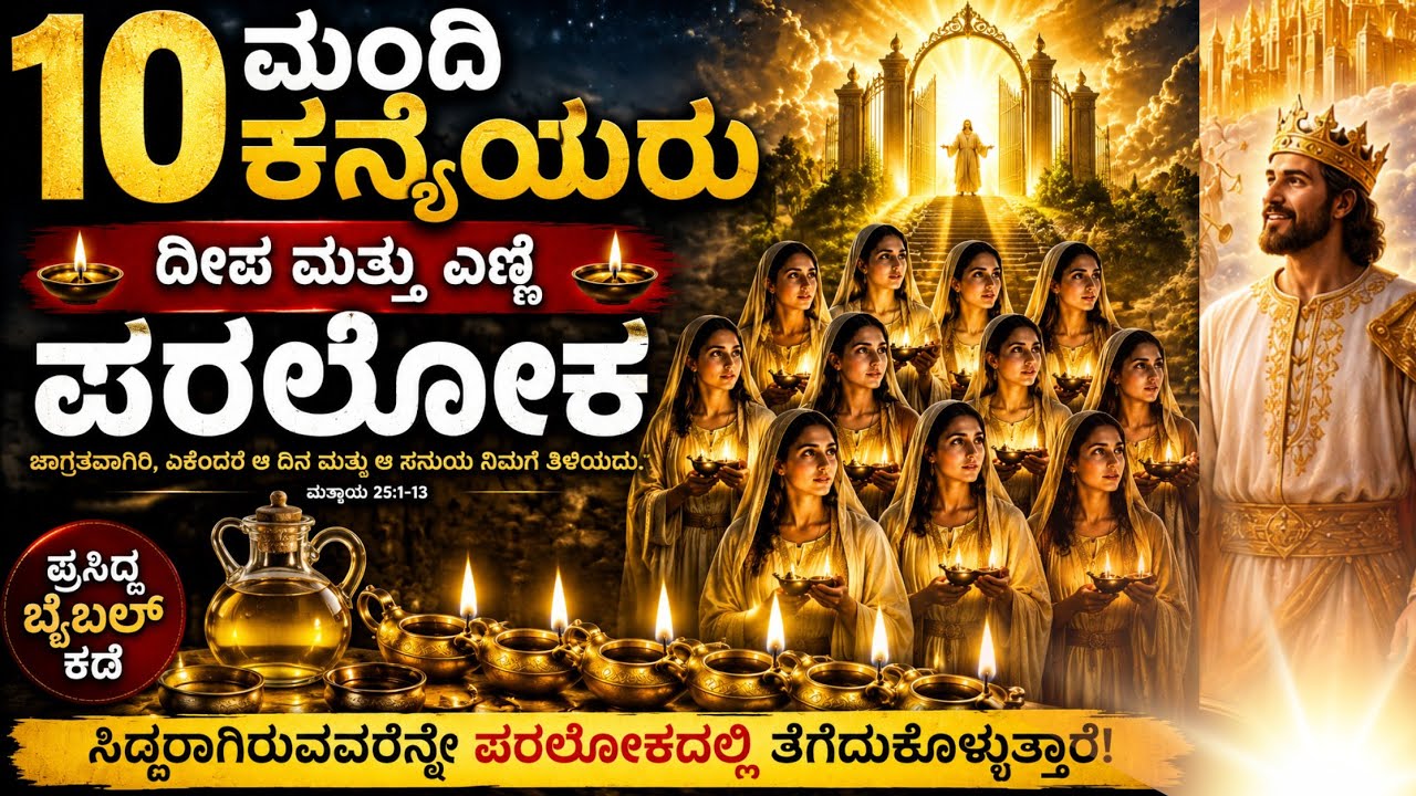 The 10 Virgins | 10 ಮಂದಿ ಕನ್ಯೆಯರು | kannadabiblestory #heaven #rajujacob