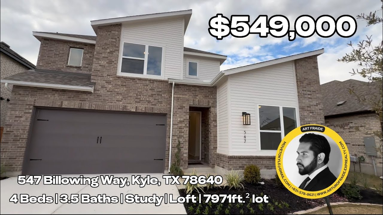 Step Inside 547 Billowing Way: A Breathtaking 4-Bedroom Home in Kyle, TX