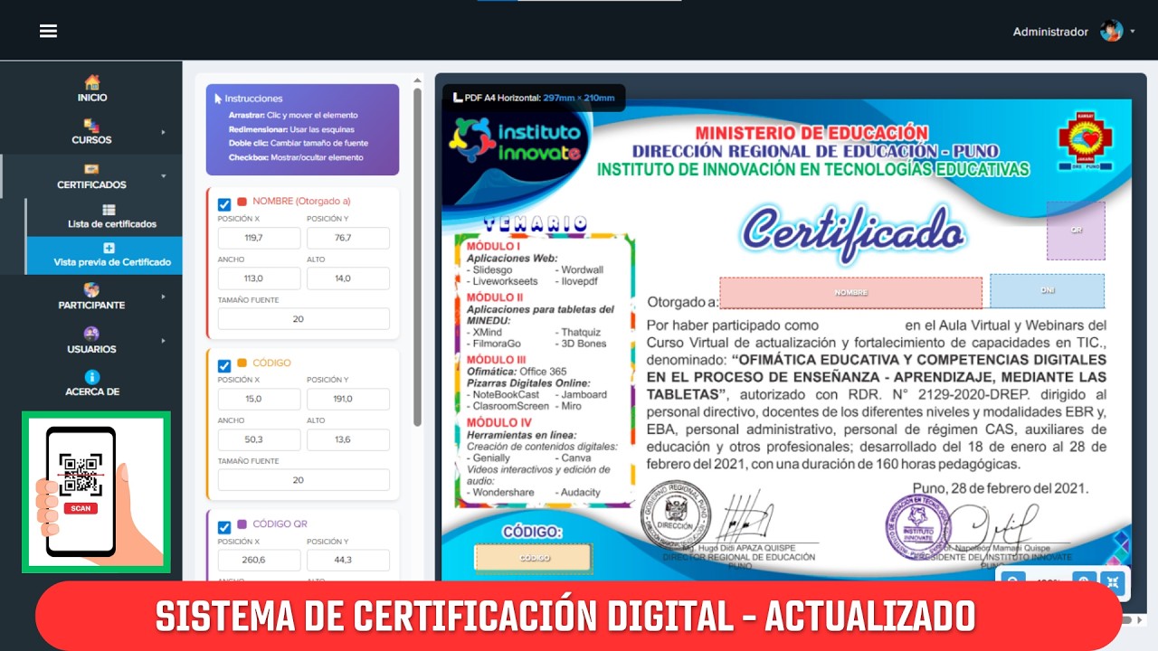 Sistema de Certificados con PHP Laravel y MySQL | Generar y Verificar Certificados
