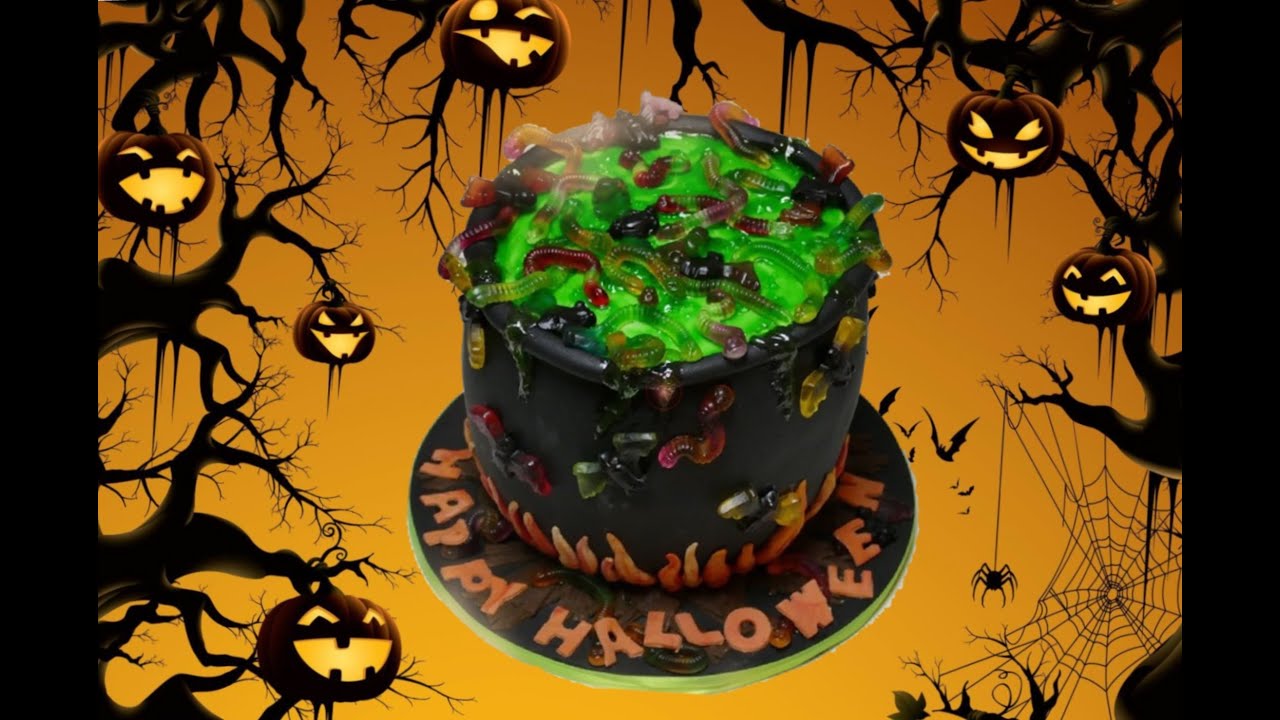 Halloween-Torte | Fondanttorte für eure Halloween-Party | von Nicoles Zuckerwerk