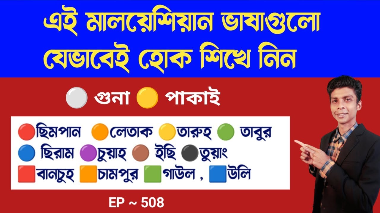 এই মালয় ভাষাগুলো যেভাবেই হোক শিখে নিন | Basic Malaysian language | Bangla to Malay EP 505